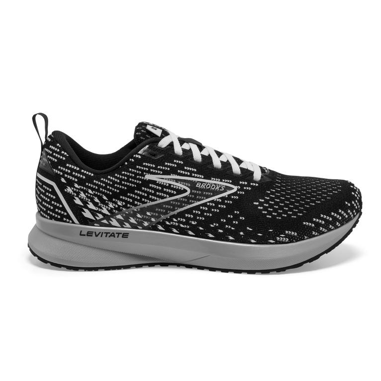 Brooks Levitate 5 Road Running Shoes - Women's - Black/Grey/White (86152-VBUK)